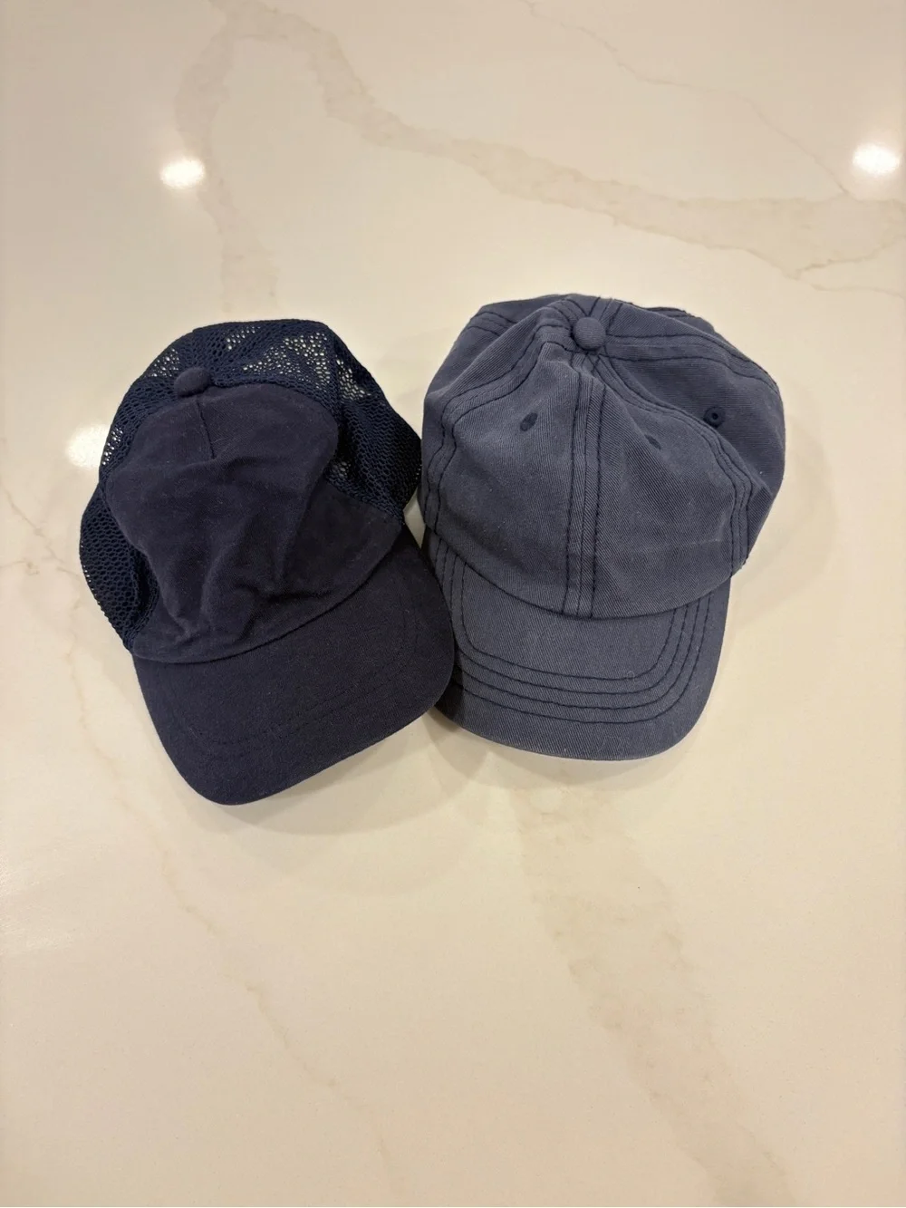 Infant Navy Cotton Baseball Cap - Pack of 2 Up to 12mo